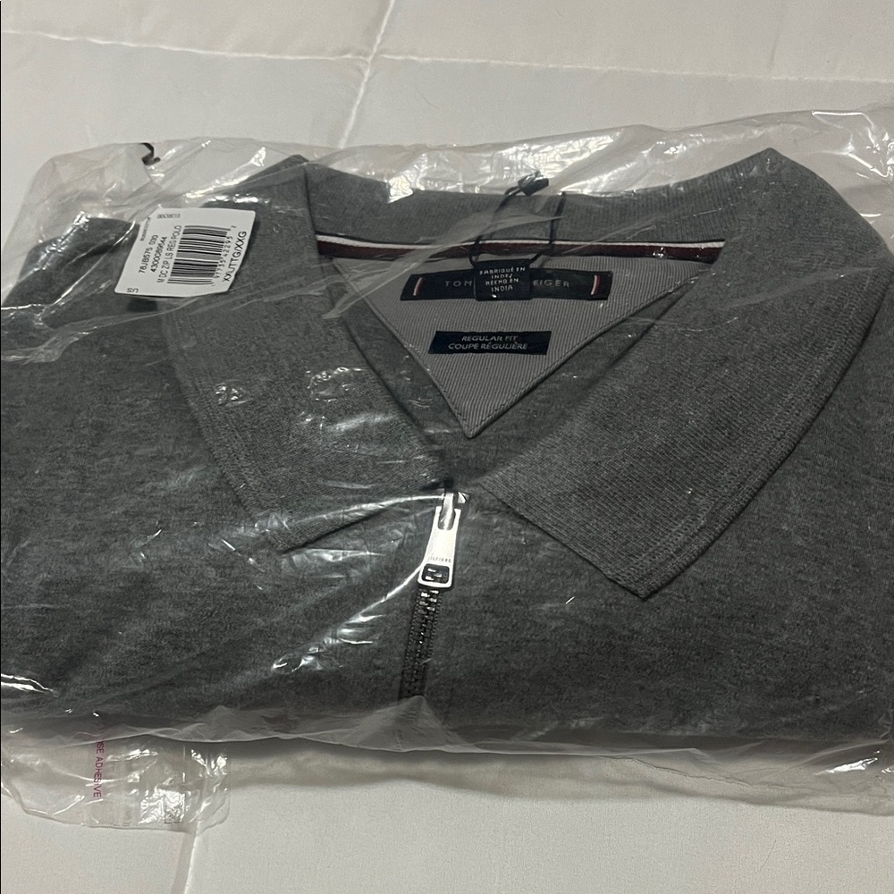Tommy Hilfiger Men's Zip-Up Sweater in Gray